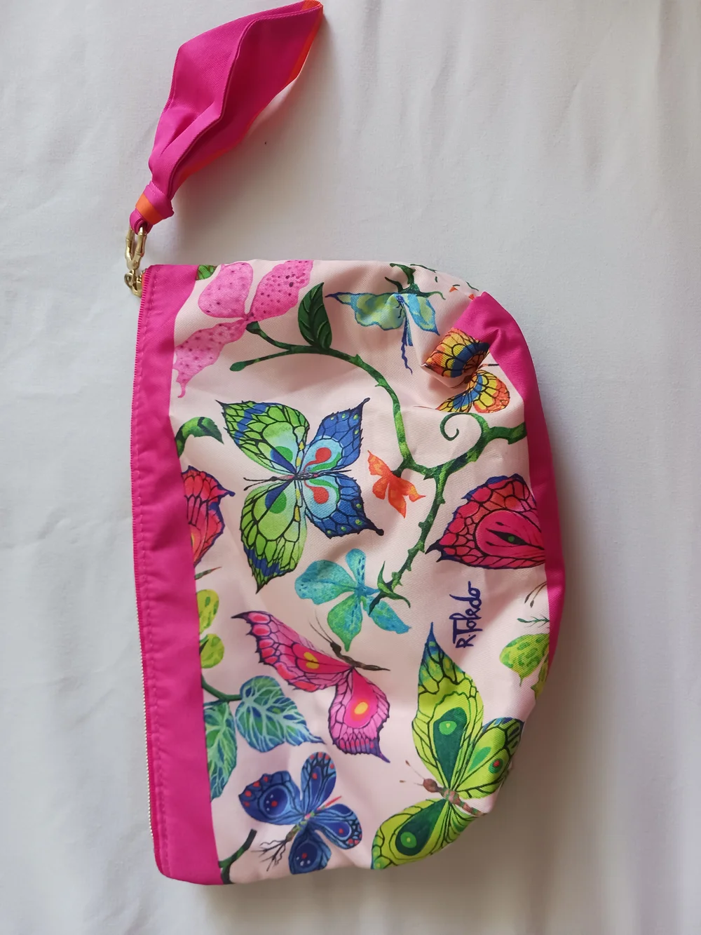 Estee Lauder  Butterfly Pink Makeup Cosmetic Bag